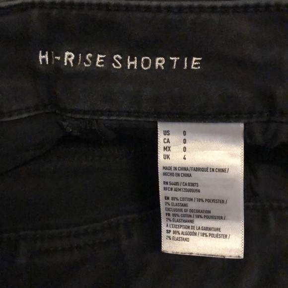 AEO black high rise shorties - Picture 3 of 4